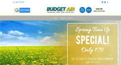 Desktop Screenshot of budgetairandheating.com